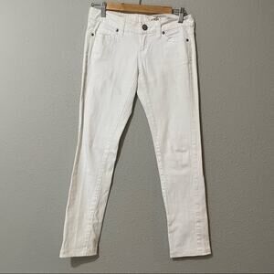 Mango Atice White Skinny Jeans Low Rise Y2K Womens 2 Casual Zip Fly Classic